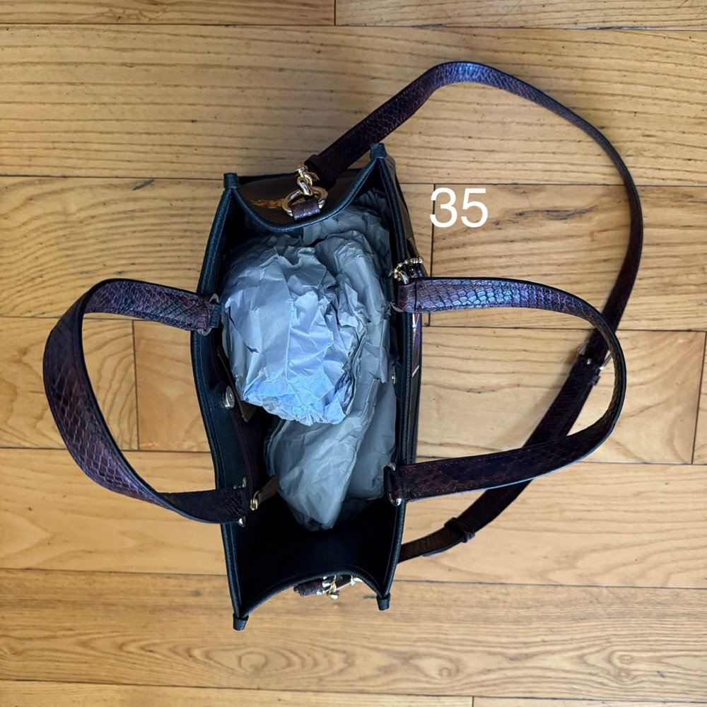 Coach Black Purse (Includes Dino Bag Tag) - Picture 2 of 4
